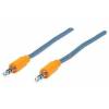 Manhattan 394093 audio cable 1 m 3.5mm Blue, Orange