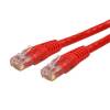 StarTech.com 3ft CAT6 Ethernet Cable - Red CAT 6 Gigabit Ethernet Wire -650MHz 100W PoE RJ45 UTP Molded Network Patch C