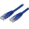 StarTech.com 1ft CAT6 Ethernet Cable - Blue CAT 6 Gigabit Ethernet Wire -650MHz 100W PoE RJ45 UTP Molded Network Patch 