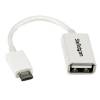 StarTech.com 5in White Micro USB to USB OTG Host Adapter M F