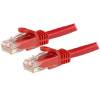 StarTech.com 3m CAT6 Ethernet Cable - Red CAT 6 Gigabit Ethernet Wire -650MHz 100W PoE RJ45 UTP Network Patch Cord Snag