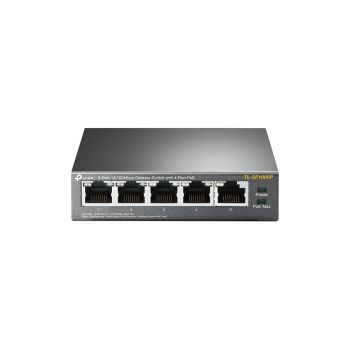 SWITCH DE ESCRITORIO DE 5 PTOS ETHERNET CON 4 PTOS POE SIN ADMI