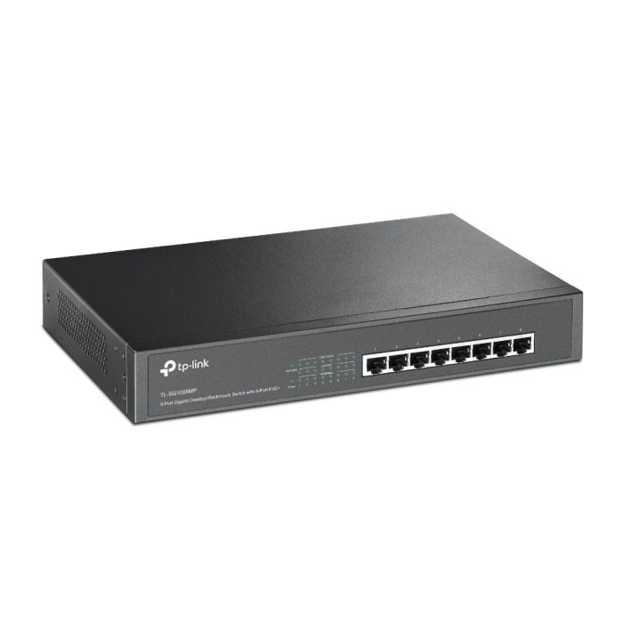 SWITCH GIGABIT DE 8 PTOS POE DE 124W PARA RACK 13IN.CAJA DE ACERO