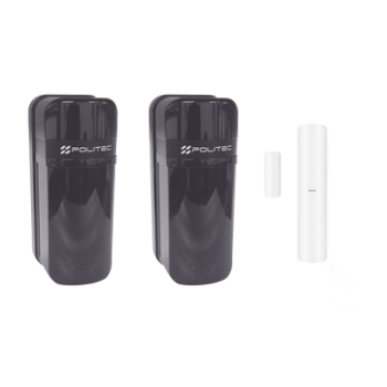 DETECTOR FOTOELÉCTRICO (A BATERÍAS)  0 FALSAS ALARMAS  ALCANCE DE 60M DE EXTERIOR Y  350M EN INTERIOR  FÁCIL ALINEACIÓN 