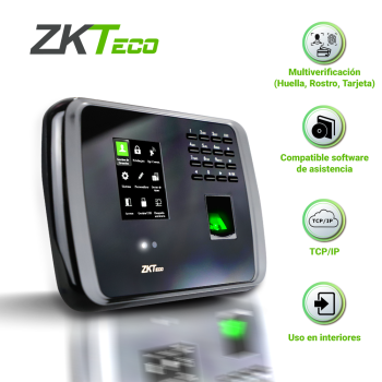 CONTROL DE ASISTENCIA FACIAL CHECADOR Y ACCESO BASICO ADMS ZKTECO MB460ID ADMS BIOMETRICO 2000HUELLAS1500ROSTROS2000TARJ