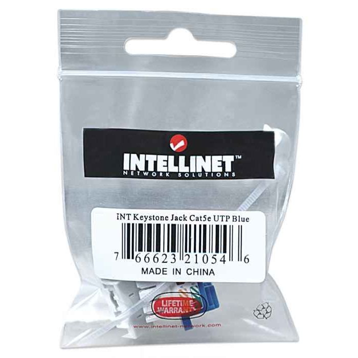 JACK INTELLINET CAT 5E DE IMPACTO(KEYSTONE) COLOR AZUL