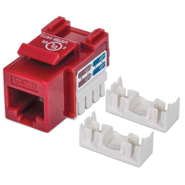 JACK INTELLINET RJ45CAT6 KEYSTONE DE IMPACTO UTP COLOR ROJO