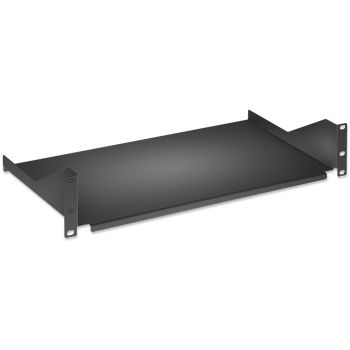 CHAROLA DE RACK FIJA 19 2U SOLIDA 40 CM NEGRO