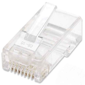 PLUG INTELLINET RJ45 CAT 5E UTP SÓLIDO 15 MICRAS BOTE C100 PZAS