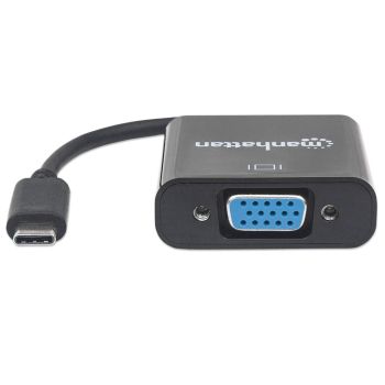 CONVERTIDOR MANHATTAN VIDEO USB-C 3.1 A VGA-H COLOR NEGRO 2