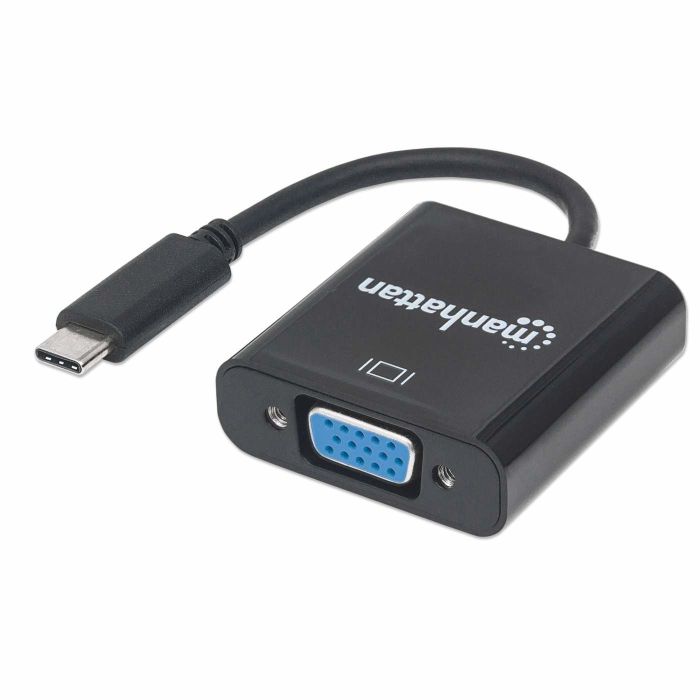 CONVERTIDOR MANHATTAN VIDEO USB-C 3.1 A VGA-H COLOR NEGRO