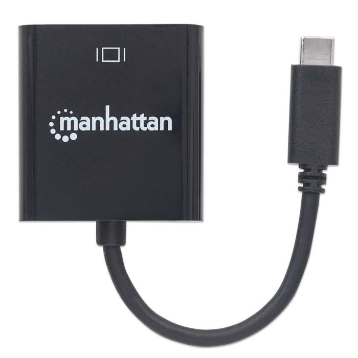 CONVERTIDOR MANHATTAN VIDEO USB-C 3.1 A VGA-H COLOR NEGRO