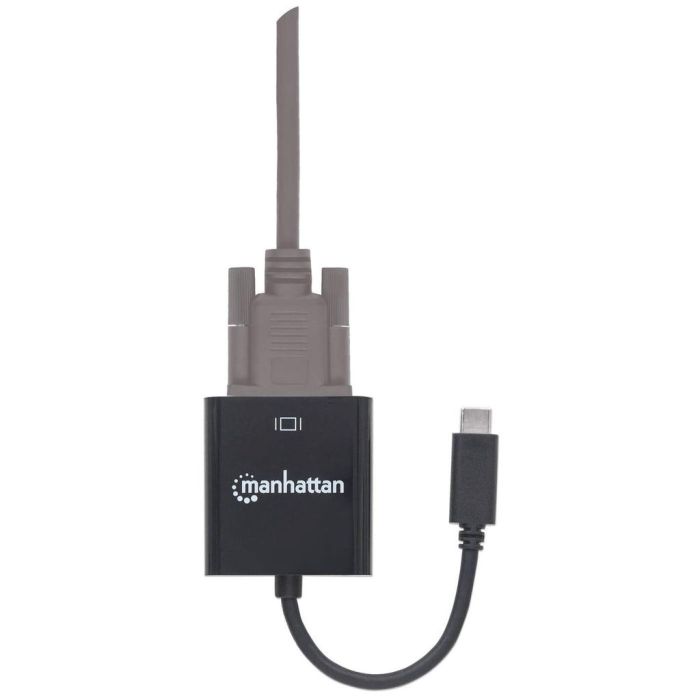 CONVERTIDOR MANHATTAN VIDEO USB-C 3.1 A VGA-H COLOR NEGRO