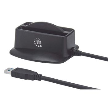 BASE MANHATTAN CONEXIÓN DUAL USB 3.0 SUPERSPEED DISCO DURO SATA 2.5 COLOR NEGRO 2
