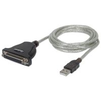 CONVERTIDOR MANHATTAN PARA IMPRESORA USB-A A PARALELO DB25 COLOR PLATA