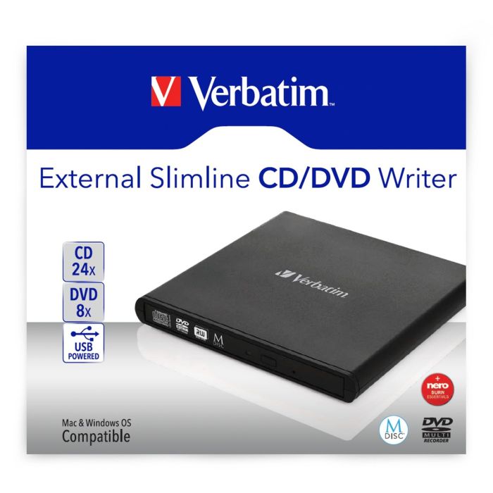 QUEMADORLECTOR VERBATIM EXTERNO DE CD-DVD - NEGRO