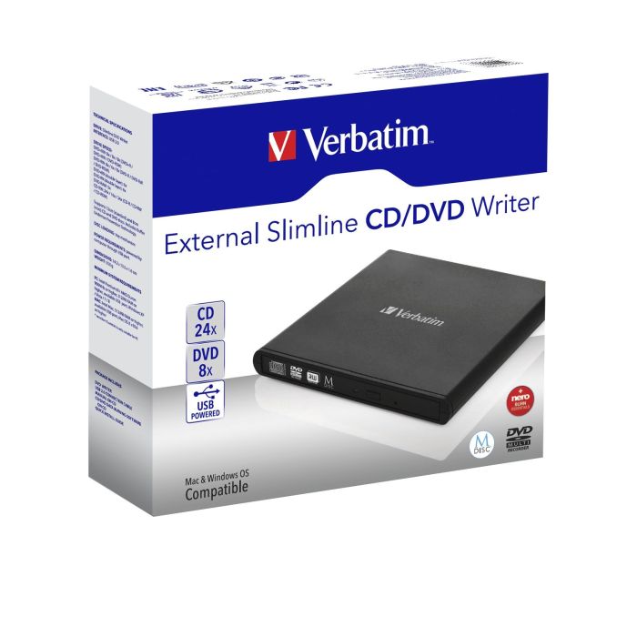 QUEMADORLECTOR VERBATIM EXTERNO DE CD-DVD - NEGRO