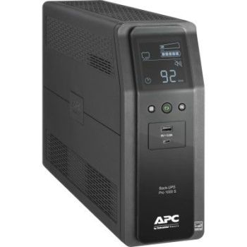 UPS APC PRO BR 1100VA600W 120V BATERÍA PLOMO 10 CONTACTOS COLOR NEGRO CARGA AVR INTERFAZ LCD LAM