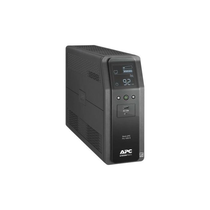 UPS APC PRO BR 1100VA600W 120V BATERÍA PLOMO 10 CONTACTOS COLOR NEGRO CARGA AVR INTERFAZ LCD LAM