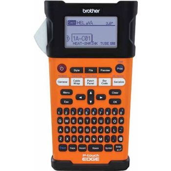 ROTULADOR INDUSTRIAL BROTHER P-TOUCH EDGE PT-E300 PROFESIONAL BATERÍA RECARGABLE TRANSFERENCIA TÉRMICA LAMINADA 2