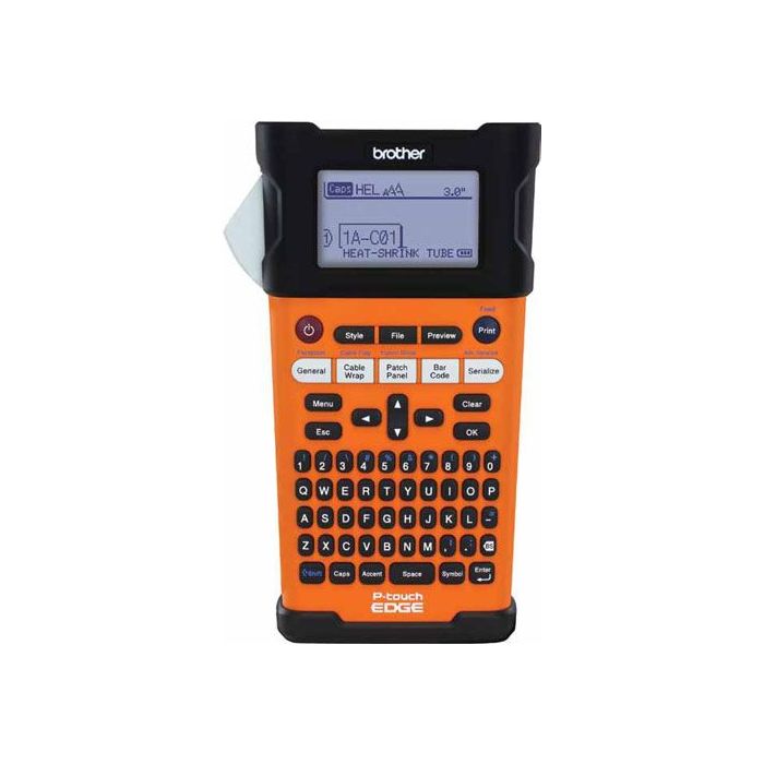 ROTULADOR INDUSTRIAL BROTHER P-TOUCH EDGE PT-E300 PROFESIONAL BATERÍA RECARGABLE TRANSFERENCIA TÉRMICA LAMINADA
