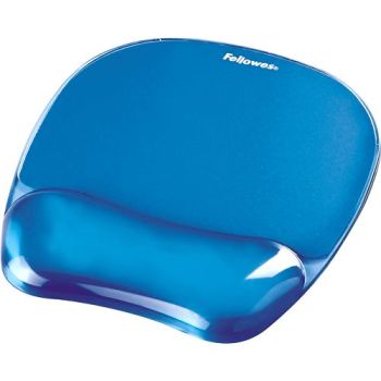 MOUSE PAD FELLOWES CON REPOSAMUÑECAS DE GEL CRYSTAL COLOR AZUL