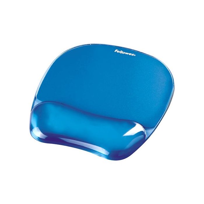 MOUSE PAD FELLOWES CON REPOSAMUÑECAS DE GEL CRYSTAL COLOR AZUL