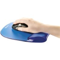 MOUSE PAD FELLOWES CON REPOSAMUÑECAS DE GEL CRYSTAL COLOR AZUL