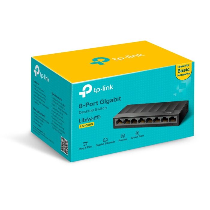 TP-LINK LS1008G SWITCH NO ADMINISTRADO GIGABIT ETHERNET (101001000) NEGRO