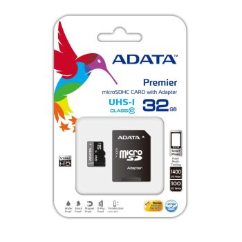 MEMORIA ADATA MICRO SDHC UHS-I 32GB CLASE 10 CADAPTADOR