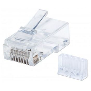PLUG INTELLINET RJ45 CAT6 UTP MULTIFILAR 50 MICRAS PRO BOTE C90 PZAS