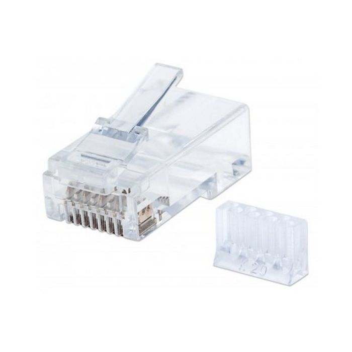 PLUG INTELLINET RJ45 CAT6 UTP MULTIFILAR 50 MICRAS PRO BOTE C90 PZAS