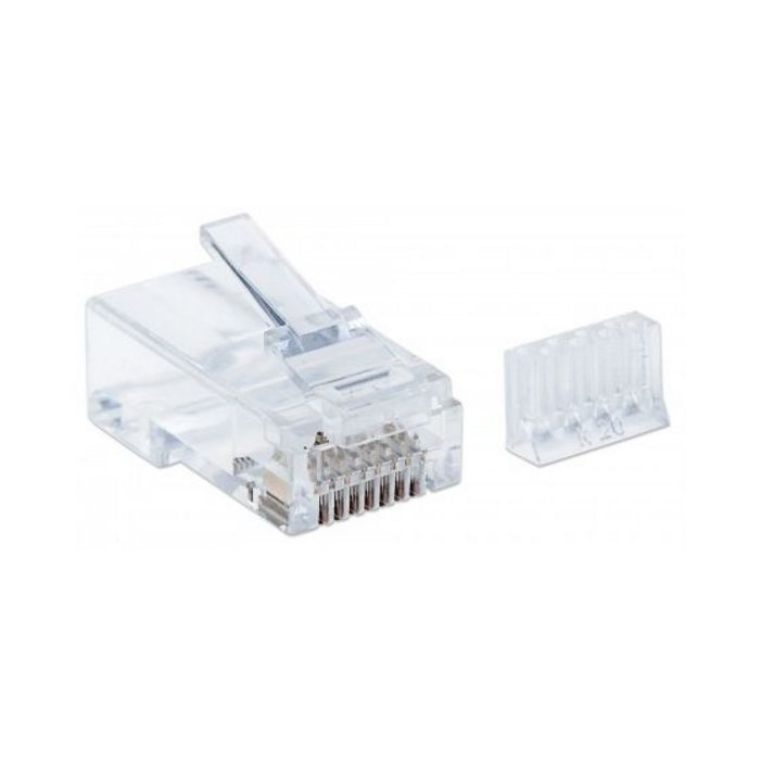 PLUG INTELLINET RJ45 CAT6 UTP MULTIFILAR 50 MICRAS PRO BOTE C90 PZAS