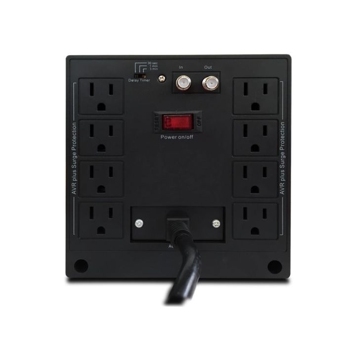 CDP R-AVR3008 - REGULADOR  3000VA  1500 W ESPECIAL PARA MOTORES  9 TERMINALES DE SALIDA  1 TERMINAL DE SALIDA NEMA5-20R 