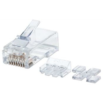 PLUG INTELLINET RJ45 CAT6A MULTIFILAR UTP ORO 15 MICRAS BOTE C80 PZAS