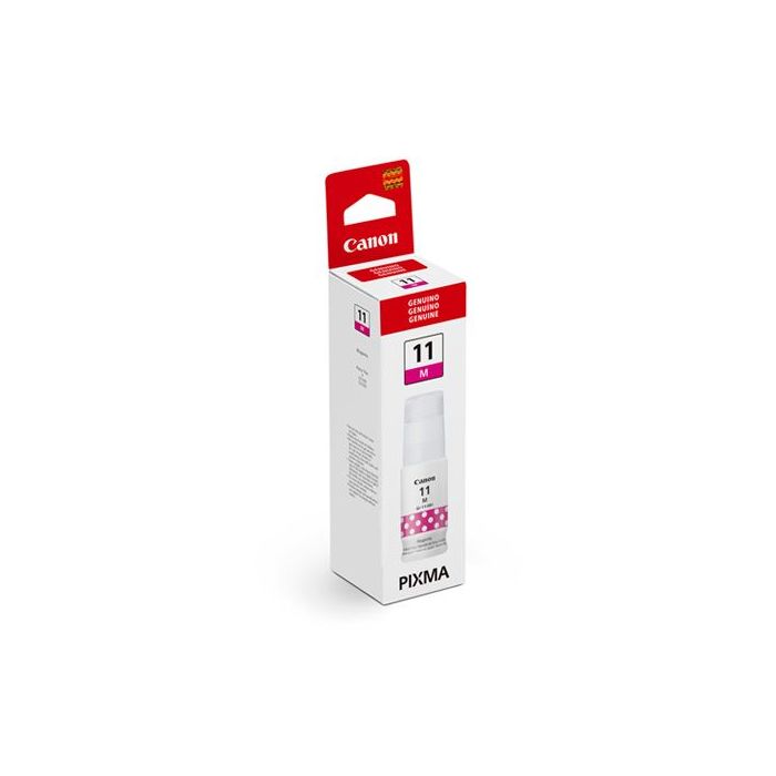 CARTUCHO CANON GI-11M MAGENTA, 70 ML, RENDIMIENTO APROX. 7, 700 PAGINAS, COMPATIBLE CON G3160, G2160.
