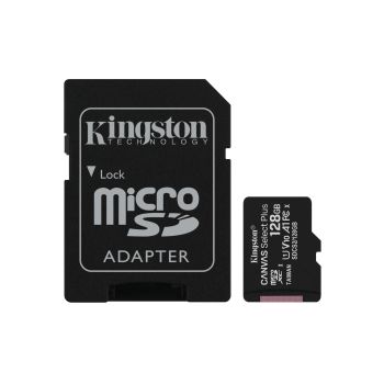 KINGSTON TECHNOLOGY CANVAS SELECT TARJETA MICSDXC PLUS 100R A1 C10 DE 128 GB + ADP
