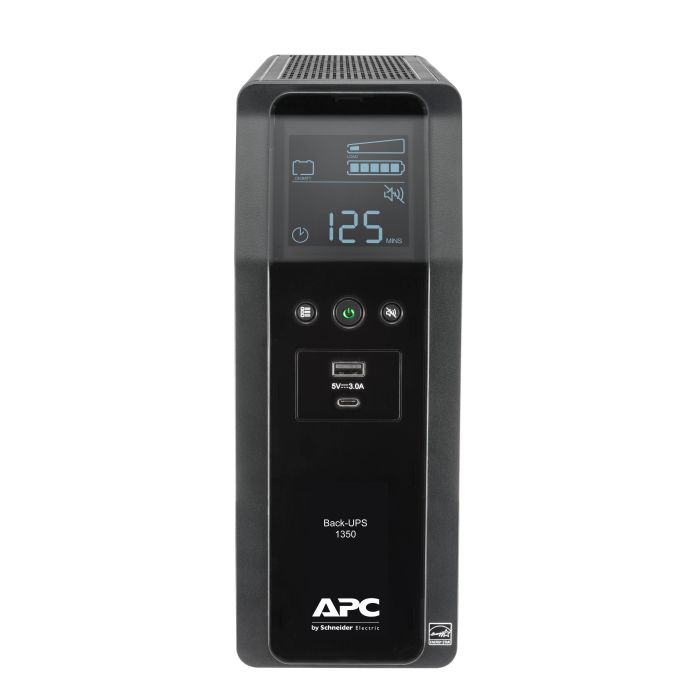 BACK UPS APC 1350VA810W 120V 10 TOMAS DE SALIDA 2 PUERTOS USB DE CARGA AVR INTERFAZ LCD LAM