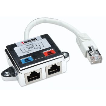 DISTRIBUIDOR INTELLINET RJ45 MODULAR 1X2 CAT5E 2