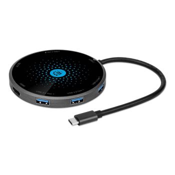 DOCKING MANHATTAN USB-C A HDMI USB-C PD 3XUSB-A LECTOR TARJETAS CON BASE CARGA INALÁMBRICA