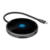 DOCKING MANHATTAN USB-C A HDMI USB-C PD 3XUSB-A LECTOR TARJETAS CON BASE CARGA INALÁMBRICA