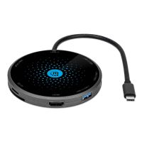 DOCKING MANHATTAN USB-C A HDMI USB-C PD 3XUSB-A LECTOR TARJETAS CON BASE CARGA INALÁMBRICA
