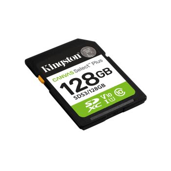 KINGSTON TECHNOLOGY 128 GB SDXC CANVAS SELECT PLUS GEN3 150 MBS C10 UHS-I U1 V10 2