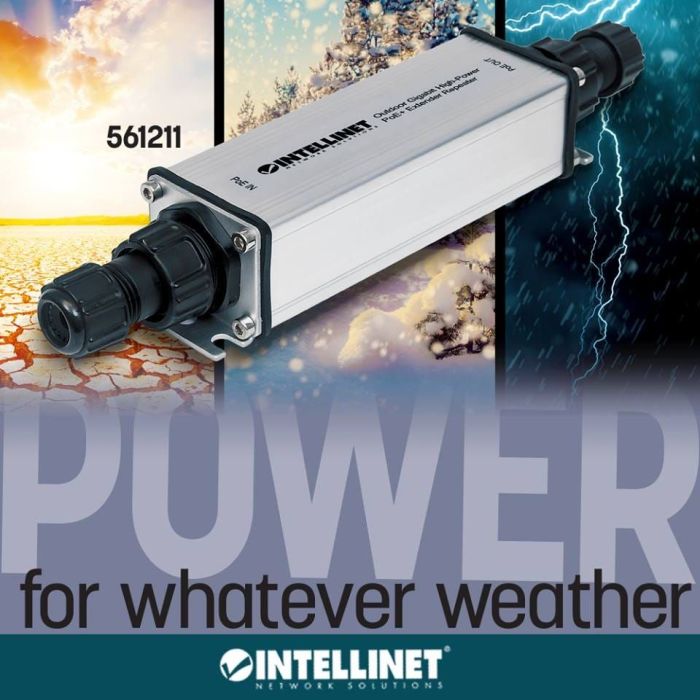POE EXTENSOR INTELLINET 25W MAX EXTERIORES HASTA 100