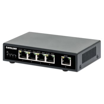 INTELLINET SWITCH POE+ CON 5 PUERTOS GIGABIT