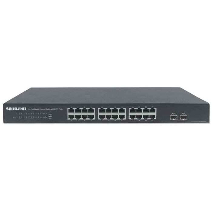 INTELLINET SWITCH DE 24 PUERTOS GIGABIT ETHERNET CON 2 PUERTOS SFP