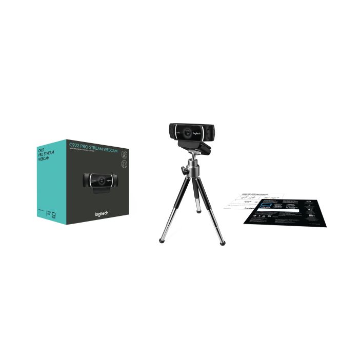 CAMARA WEB LOGITECH C922 PRO PARA STREAMING HD 1080P USB COLOR NEGRO