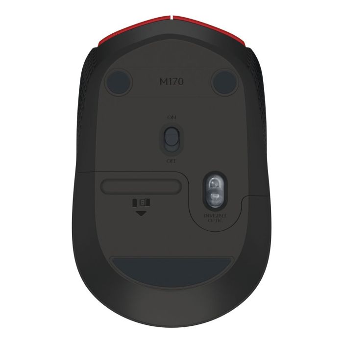 MOUSE LOGITECH M170 INALÁMBRICO PLUG AND PLAY USB COLOR ROJO