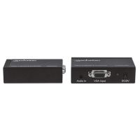 EXTENSOR MANHATTAN VIDEO SVGA+AUDIO VÍA CAT 56 30M COLOR NEGRO