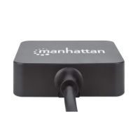 MINI HUB MANHATTAN USB 3.0 ALTA VELOCIDAD 4 PUERTOS COLOR NEGRO